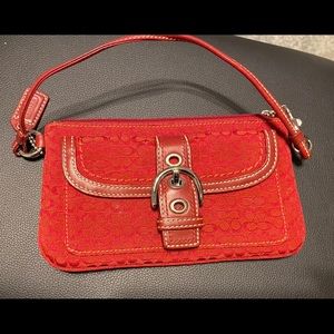 Red, Authentic designer wristlet, great condition,